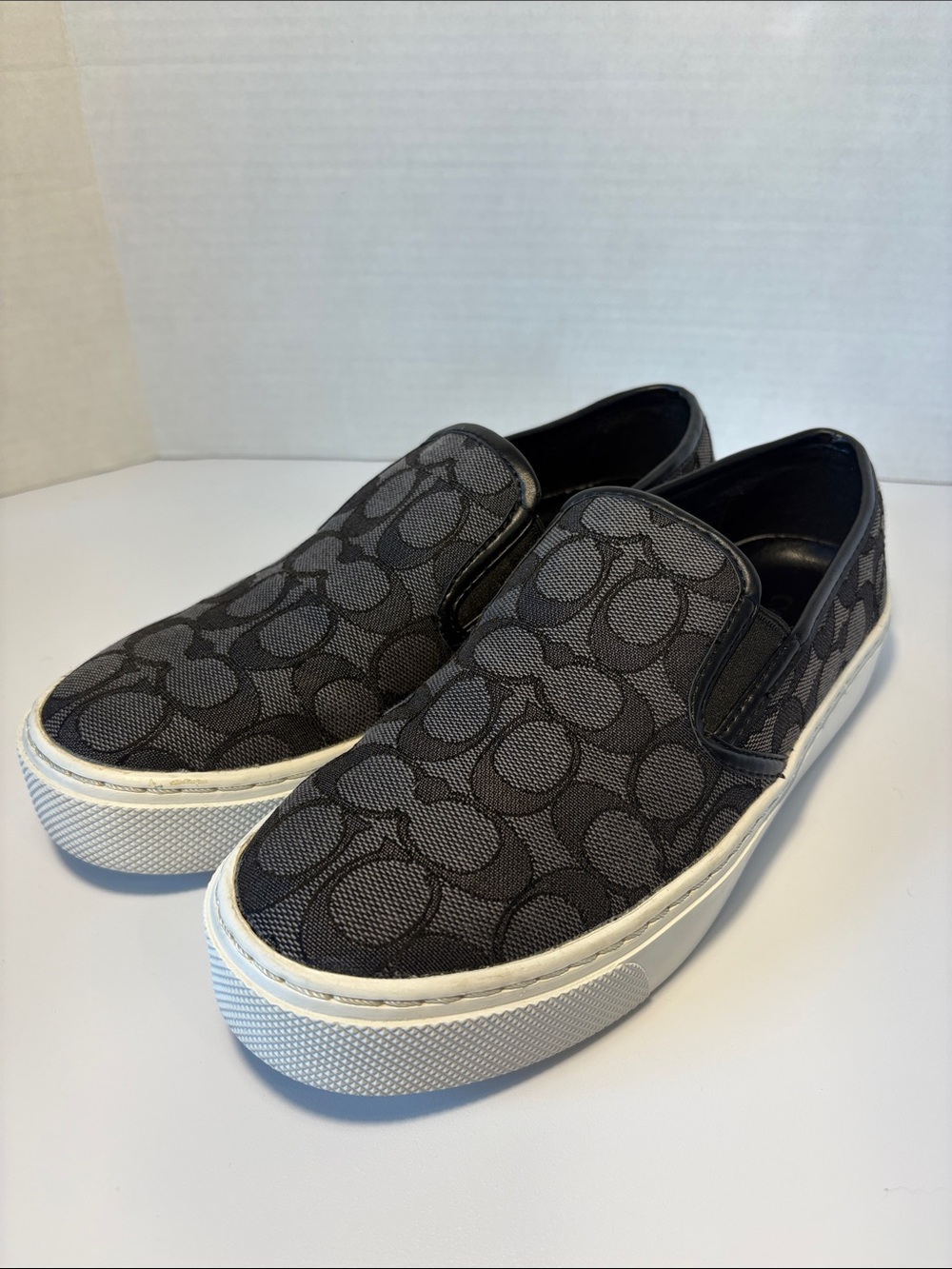 Coach Cameron Black‎ & Charcoal Slip-On Sneakers
